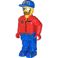 Lego řidič kamionu, červená (4j001)